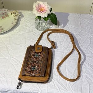 Montana West Embroidered Crossbody Bag with Phone holder